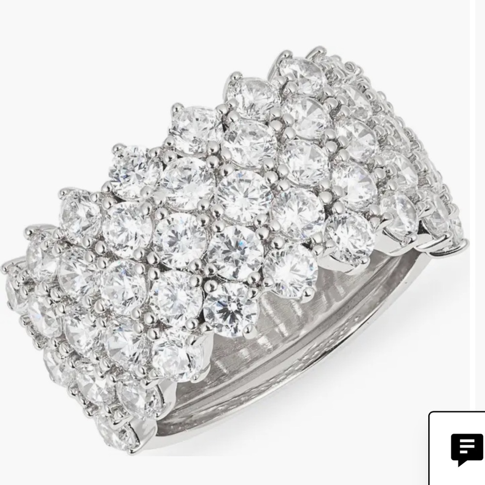 NWOT Cubic Zirconia Grid Ring
